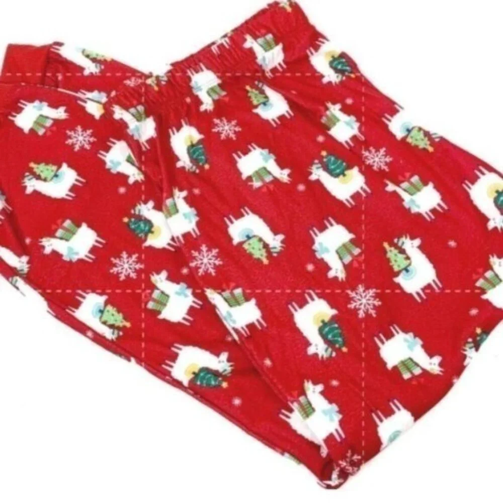 Kids Holiday Llama Pajama Pants (Size S) - Picture 4 of 5